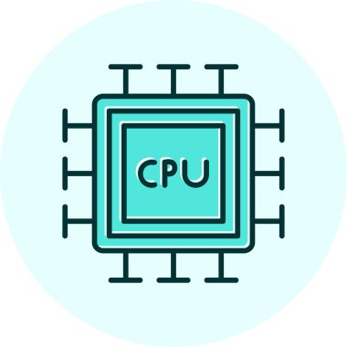 cpu icon, vector illustration simple design
