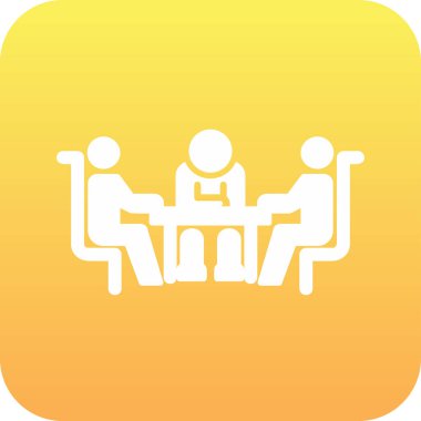 toplantı web simgesi vektör illüstrasyonu 