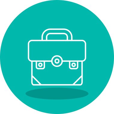 Bavul. Web simgesi basit illüstrasyon 