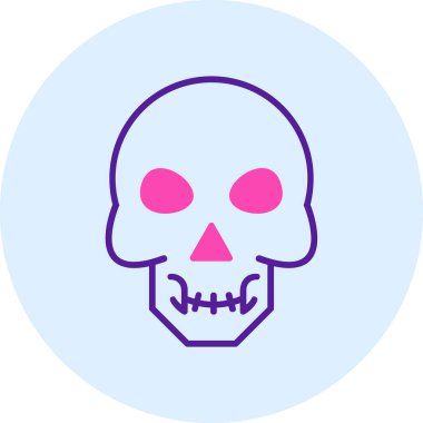 Kafatası. Web simgesi basit illüstrasyon