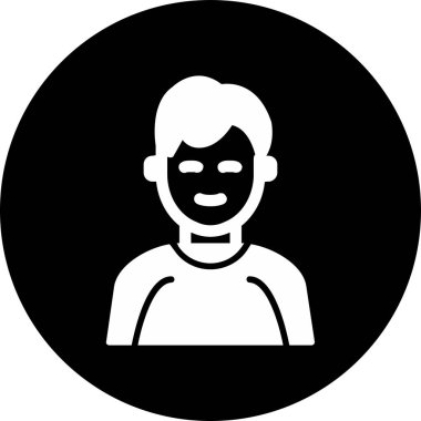 İnsan avatar web simgesi basit illüstrasyon 