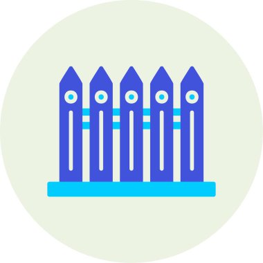 çit web simgesi, vektör çizim