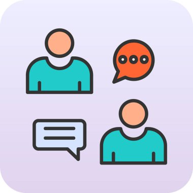 sohbet simgesi, vektör illüstrasyonu basit tasarım