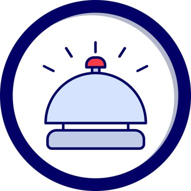 Desk Bell modern simgesinin vektör çizimi            