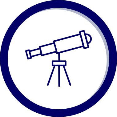 Teleskop. Web simgesi basit illüstrasyon