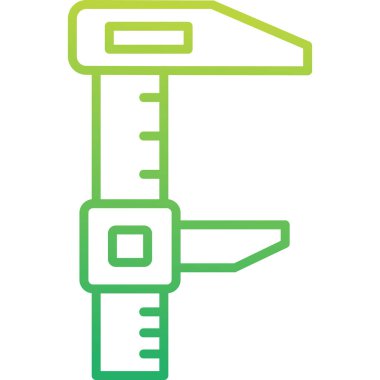 calliper simgesi, vektör illüstrasyonu basit tasarım