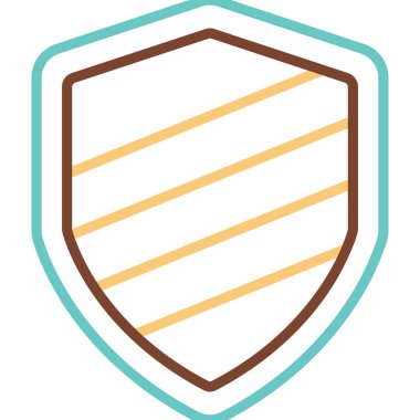 Kalkan. Web simgesi basit illüstrasyon 