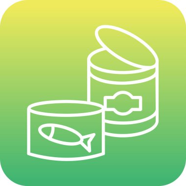 Konserve yemek ikonu. Web için basit illüstrasyon simgesi