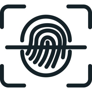 Parmak Tarayıcı Web simgesi, vektör illüstrasyonu