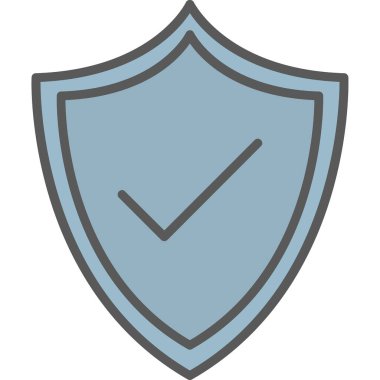 kalkan simgesi web basit illüstrasyon