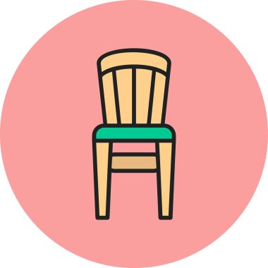 Sandalye. Web simgesi basit illüstrasyon 