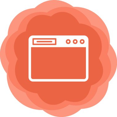 Tarayıcı. Web simgesi vektör illüstrasyonu