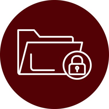 Dizin kilidi simgesi, basit illüstrasyon