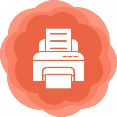 yazıcı web simgesi basit illüstrasyon 