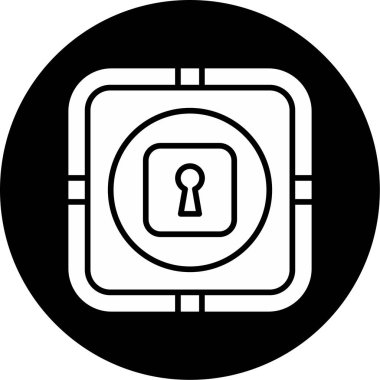 kilit düz simge vektör çizim