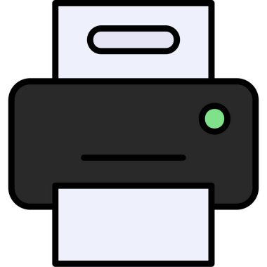 Yazıcı. Web simgesi basit illüstrasyon 