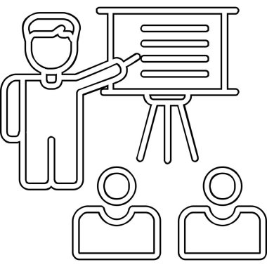 personel eğitim simgesi, vektör illüstrasyonu basit tasarım