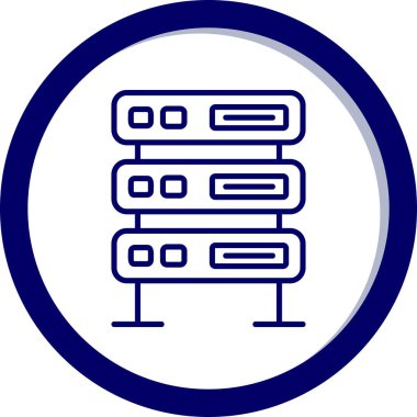 Sunucu. Web simgesi basit illüstrasyon