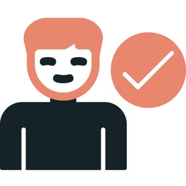 Onaylanmış Adaylar web simgesi vektör illüstrasyonu