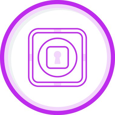 kilit düz simge vektör çizim