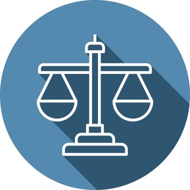 Ölçek simgesi, vektör illüstrasyonu basit tasarım