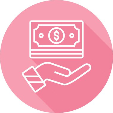 Gelir. Web simgesi vektör illüstrasyonu