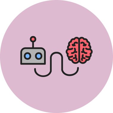 Beyin web simgesi vektör illüstrasyonunu yeniden başlat