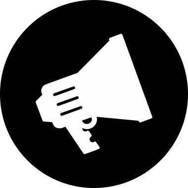 megafon web simgesi, vektör çizim 