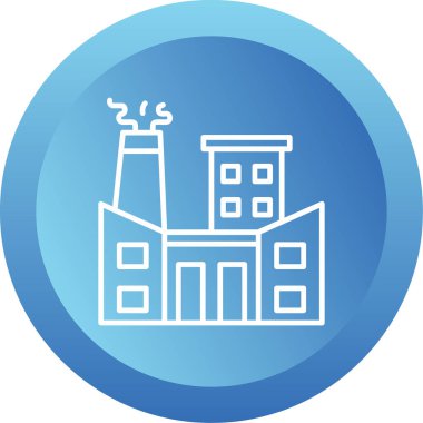 Fabrika. Web simgesi basit illüstrasyon                    