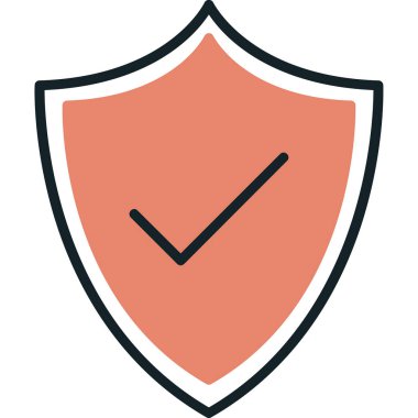 kalkan simgesi web basit illüstrasyon