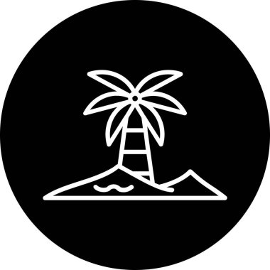 Oasis Web simgesi, vektör illüstrasyonu 