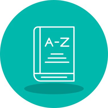 kitap simgesi, gramer konsepti, vektör illüstrasyonu