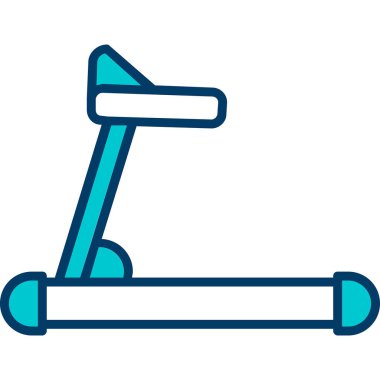 koşu bandı web simgesi, vektör çizim 