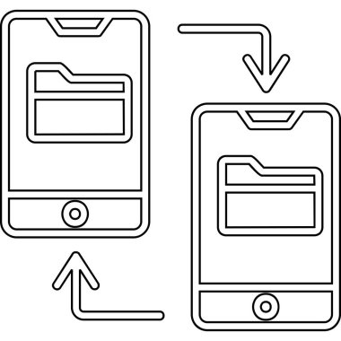 vector illustration of File Transfer modern icon            
