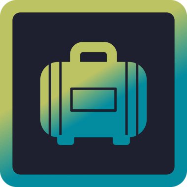 Bavul web simgesi, vektör çizim