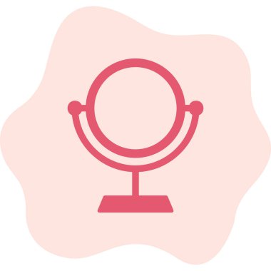 Ayna simgesinin vektör illüstrasyonu 