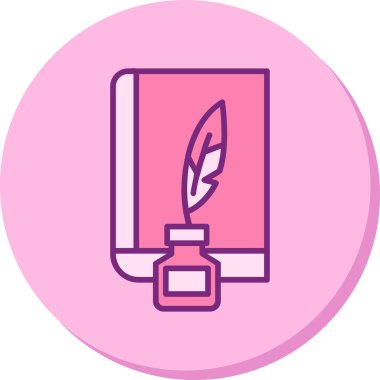 Şiir web simgesi vektör illüstrasyonu