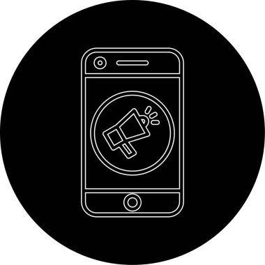 Sosyal medya tanıtım simgesi, vektör illüstrasyonu basit tasarım