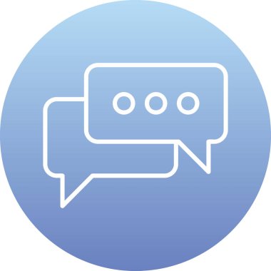 Sohbet baloncukları simgesi, vektör illüstrasyonu basit tasarım