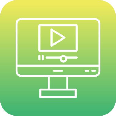 video. Web simgesi basit illüstrasyon 