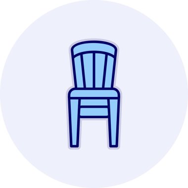 Sandalye. Web simgesi basit illüstrasyon 