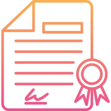 Diploma simgesi, vektör illüstrasyonu basit tasarım