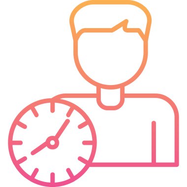 zaman yönetimi simgesi, vektör illüstrasyonu                 