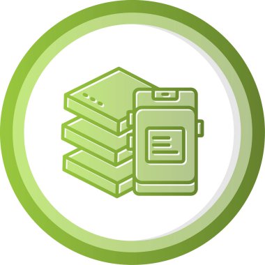 veritabanı. Web simgesi basit illüstrasyon 