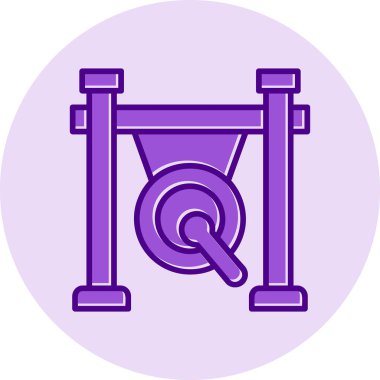 gong simgesi web basit illüstrasyon