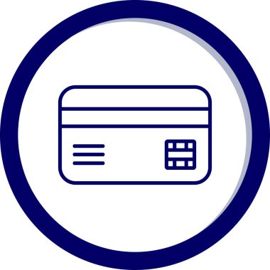 Kredi Kartı. Web simgesi basit illüstrasyon 