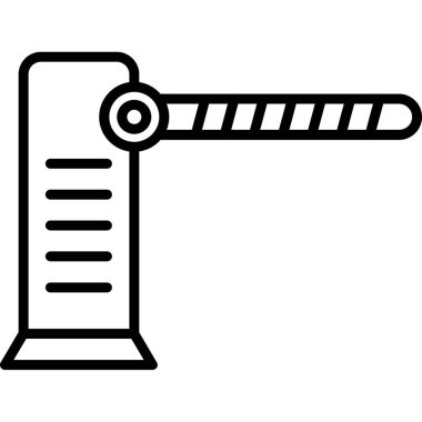 Güvenlik Kapısı Web Simgesi. Basit Vektör İllüstrasyonu