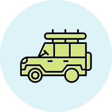 Safari cipi. Web simgesi basit illüstrasyon 