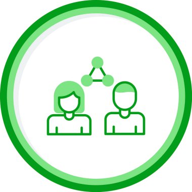 bir grup insan, konsept simgesini paylaşıyor.