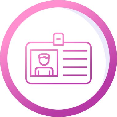 Kimlik kartı web simgesi, vektör illüstrasyonu